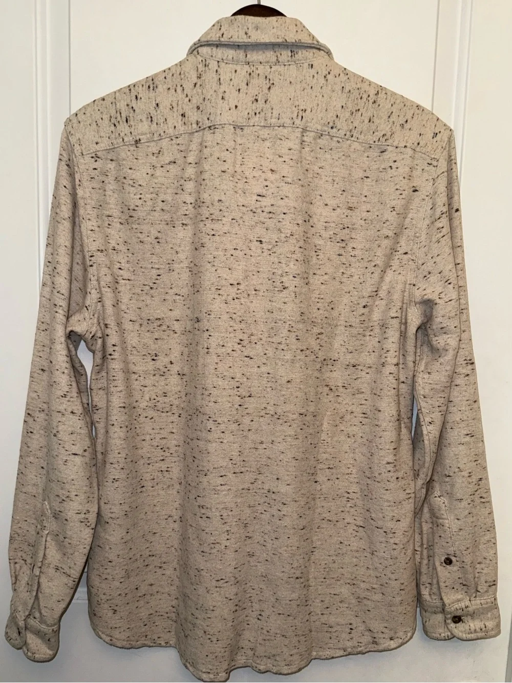 J. Crew NWT Speckled Fleece CPO Shirt Jacket in “Honey Oatmeal”
